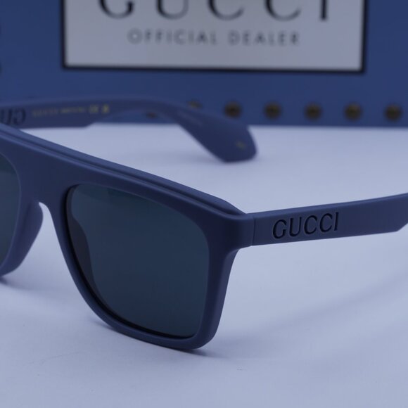 Gucci GG1570S 008 Square Sunglasses - Blue - Picture 4 of 11